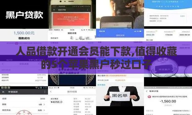 人品借款开通会员能下款,值得收藏的5个苹果黑户秒过口子