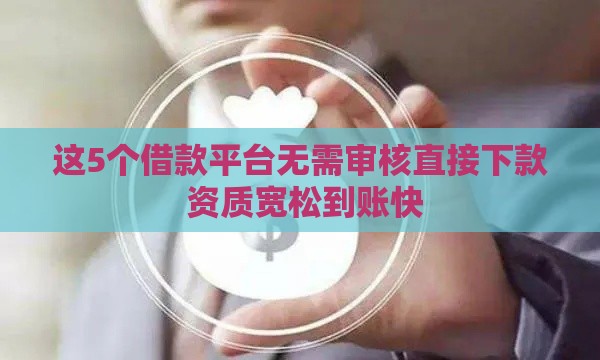 这5个借款平台无需审核直接下款 资质宽松到账快