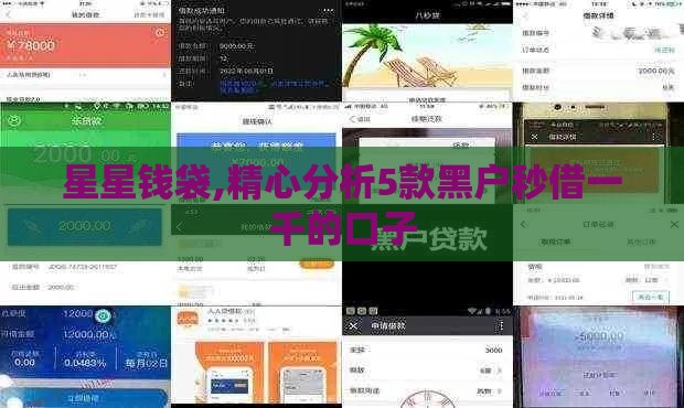 星星钱袋,精心分析5款黑户秒借一千的口子