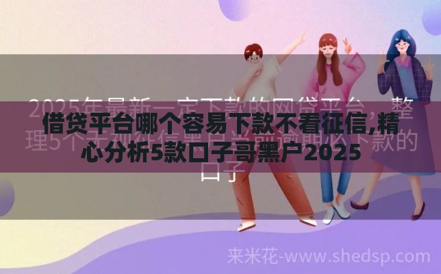 借贷平台哪个容易下款不看征信,精心分析5款口子哥黑户2025