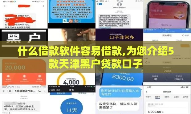 什么借款软件容易借款,为您介绍5款天津黑户贷款口子