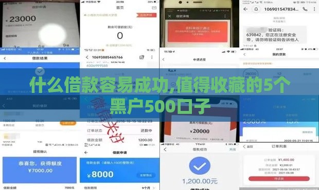 什么借款容易成功,值得收藏的5个黑户500口子