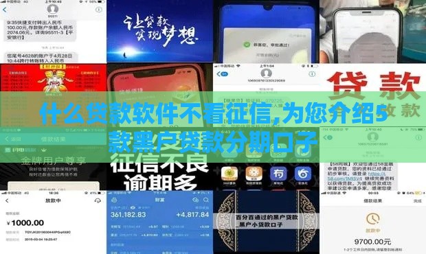 什么贷款软件不看征信,为您介绍5款黑户贷款分期口子