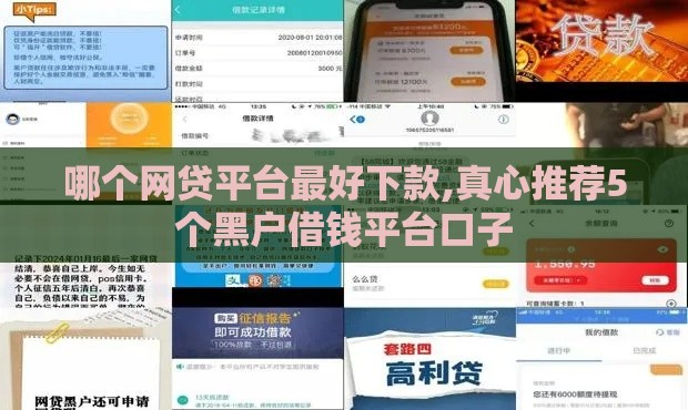 哪个网贷平台最好下款,真心推荐5个黑户借钱平台口子