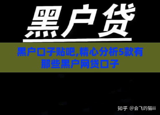 黑户口子贴吧,精心分析5款有那些黑户网贷口子