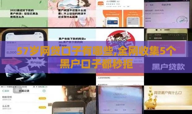 57岁网贷口子有哪些,全网收集5个黑户口子都秒拒