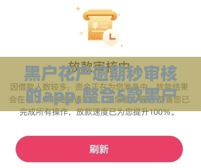 黑户花户逾期秒审核的app,整合5款黑户必下小贷口子