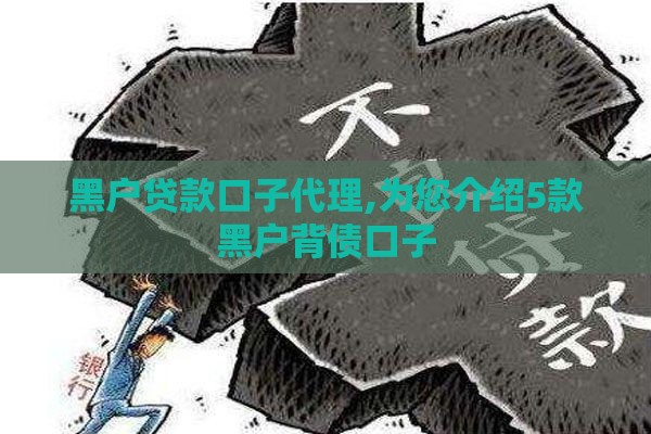 黑户贷款口子代理,为您介绍5款黑户背债口子