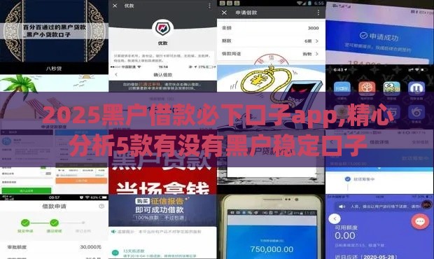 2025黑户借款必下口子app,精心分析5款有没有黑户稳定口子