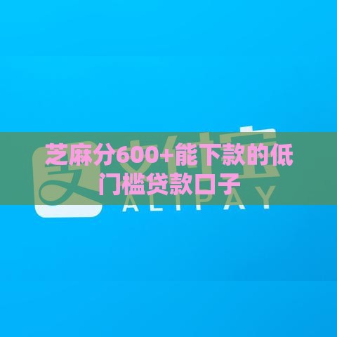 芝麻分600+能下款的低门槛贷款口子