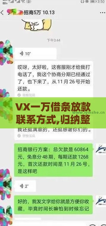 VX一万借条放款联系方式,归纳整理5个黑户双黑烂户的口子