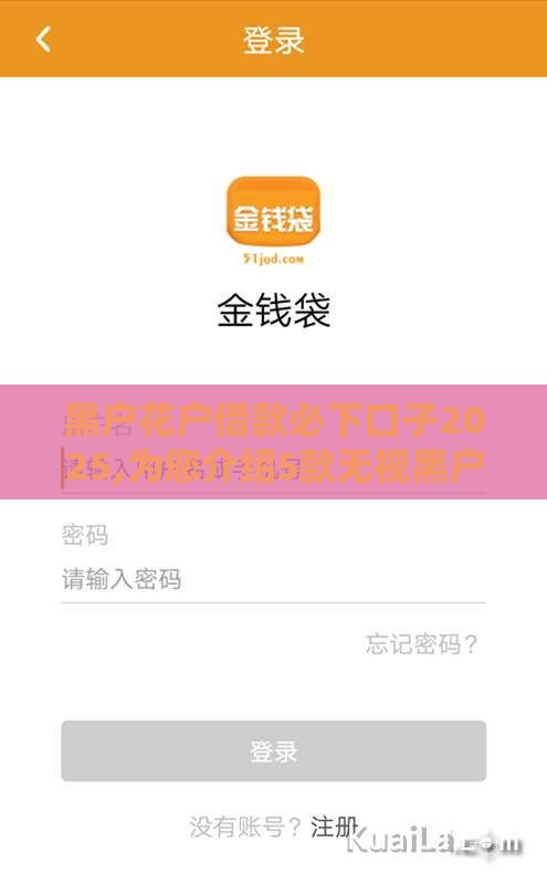 黑户花户借款必下口子2025,为您介绍5款无视黑户得网贷口子
