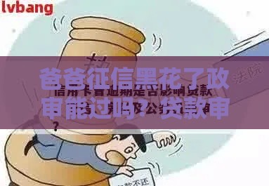 爸爸征信黑花了政审能过吗？贷款审批3大关键解析