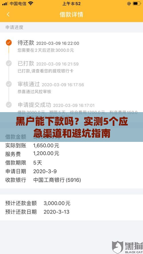 黑户能下款吗？实测5个应急渠道和避坑指南