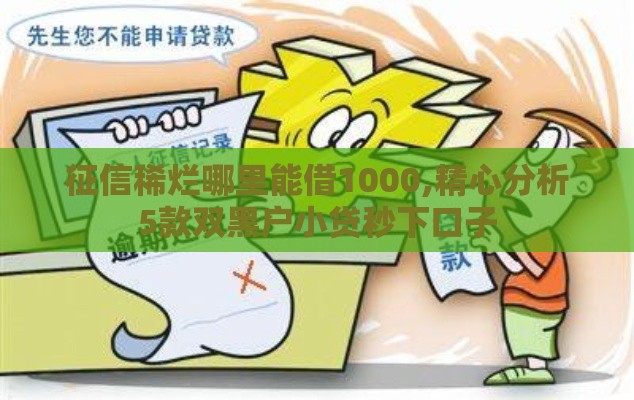 征信稀烂哪里能借1000,精心分析5款双黑户小贷秒下口子