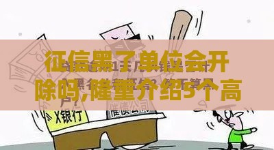 征信黑了单位会开除吗,隆重介绍5个高炮黑户贷款口子