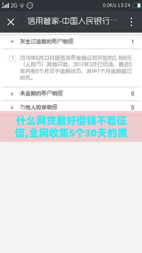 什么网贷最好借钱不看征信,全网收集5个30天的黑户口子