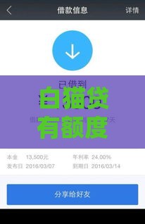 白猫贷有额度就能下款吗？这些细节千万别忽略