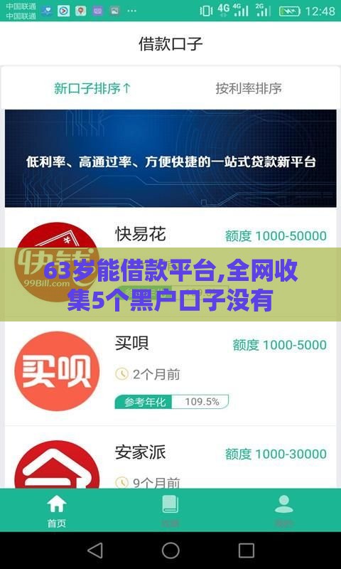 63岁能借款平台,全网收集5个黑户口子没有 63岁能借款平台,全网收集5个黑户口子没有