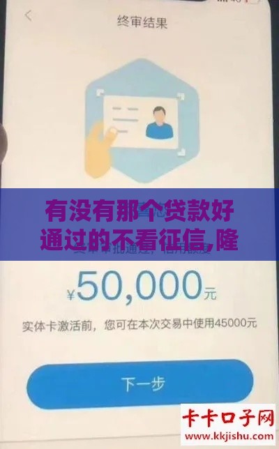 有没有那个贷款好通过的不看征信,隆重介绍5个黑户的大额分期口子