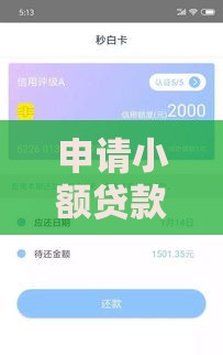 申请小额贷款,简单汇总5个黑户能下的银行口子