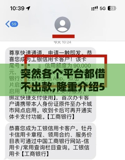 突然各个平台都借不出款,隆重介绍5个工商信用卡黑户口子