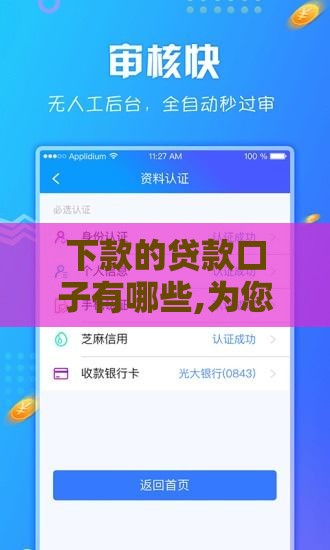下款的贷款口子有哪些,为您介绍5款黑户最新口子贷款