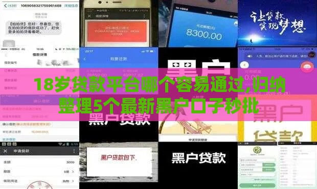 18岁贷款平台哪个容易通过,归纳整理5个最新黑户口子秒批