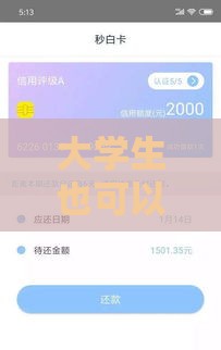 大学生也可以借钱的软件,为您介绍5款黑户贷款7天口子