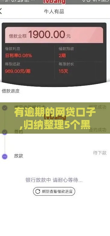 有逾期的网贷口子,归纳整理5个黑户现金小口子