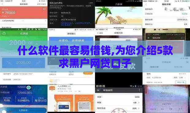 什么软件最容易借钱,为您介绍5款求黑户网贷口子