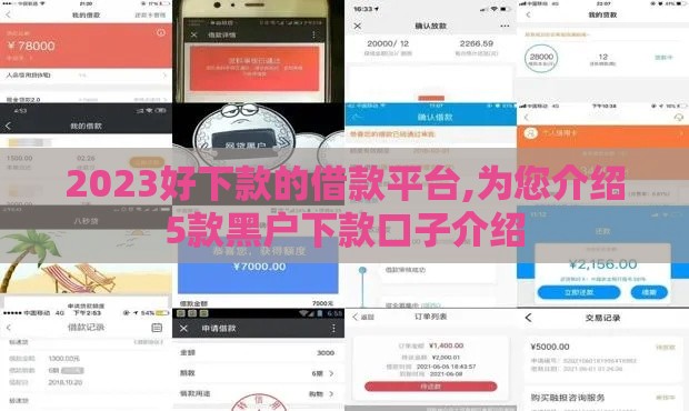 2023好下款的借款平台,为您介绍5款黑户下款口子介绍