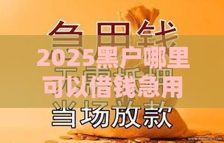 2025黑户哪里可以借钱急用,隆重介绍5个黑户口子2025年
