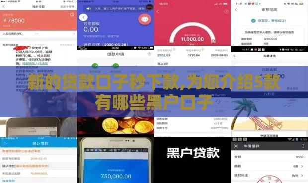 新的贷款口子秒下款,为您介绍5款有哪些黑户口子