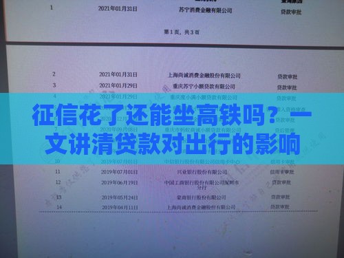 征信花了还能坐高铁吗？一文讲清贷款对出行的影响