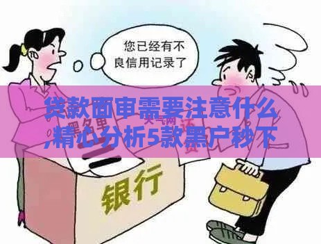 贷款面审需要注意什么,精心分析5款黑户秒下款的口子