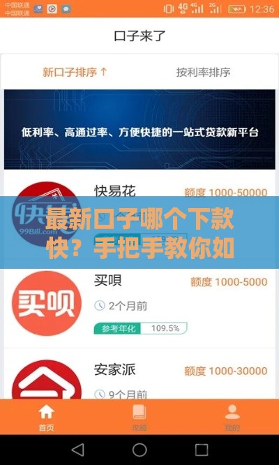 最新口子哪个下款快？手把手教你如何选！