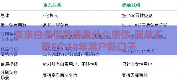 京东白条借款需要什么条件,简单汇总5个18年黑户新口子