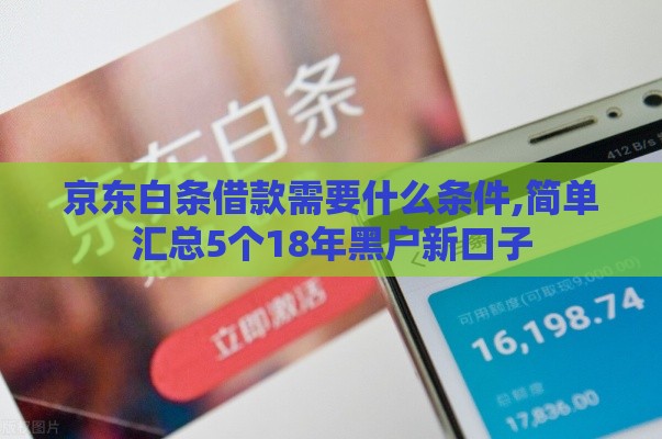 京东白条借款需要什么条件,简单汇总5个18年黑户新口子