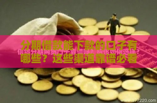 分期借款能下款的口子有哪些？这些渠道靠谱必看！