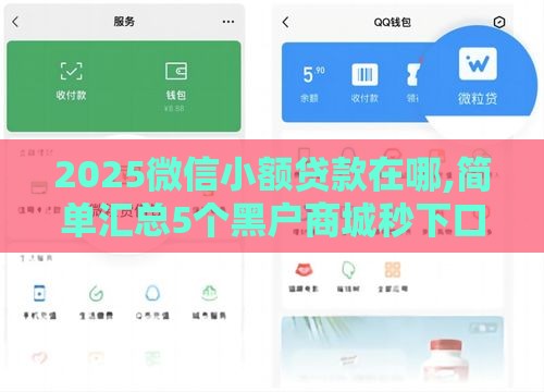 2025微信小额贷款在哪,简单汇总5个黑户商城秒下口子