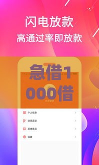 急借1000借款,整合5款易下款的新口子黑户