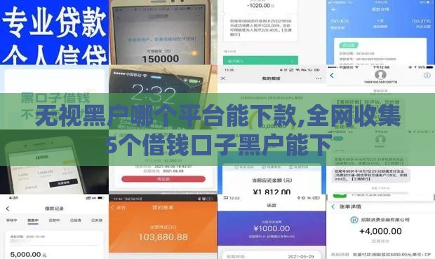 无视黑户哪个平台能下款,全网收集5个借钱口子黑户能下