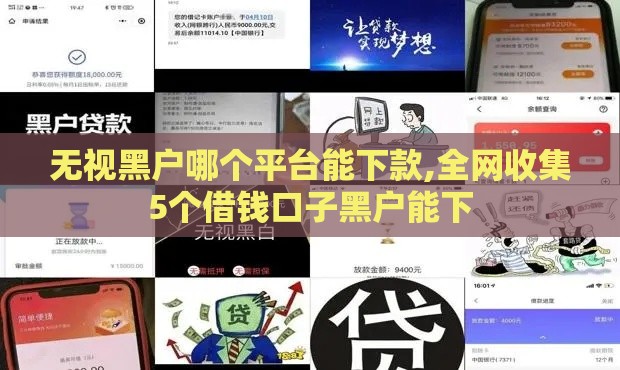 无视黑户哪个平台能下款,全网收集5个借钱口子黑户能下