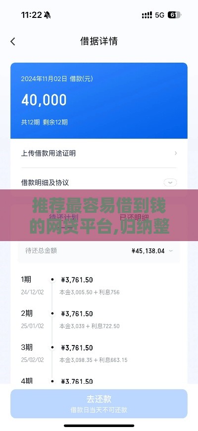 推荐最容易借到钱的网贷平台,归纳整理5个黑户口子秒批3w