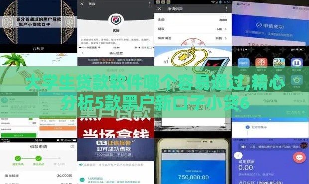 大学生贷款软件哪个容易通过,精心分析5款黑户新口子小贷6