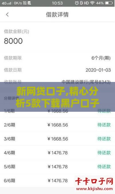 新网贷口子,精心分析5款下载黑户口子