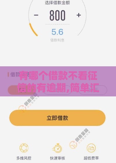 有哪个借款不看征信的有逾期,简单汇总5个黑户无视芝麻分口子