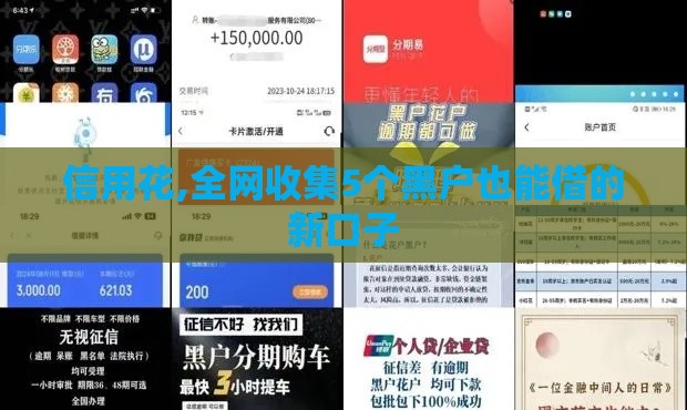信用花,全网收集5个黑户也能借的新口子