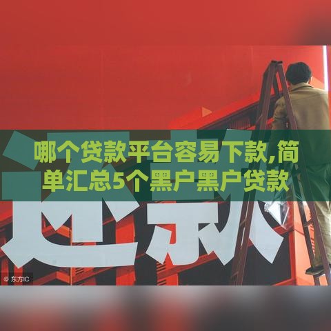 哪个贷款平台容易下款,简单汇总5个黑户黑户贷款口子